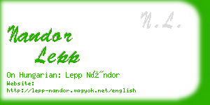 nandor lepp business card